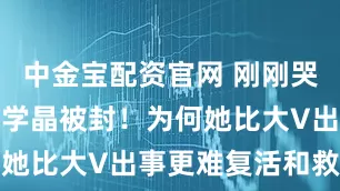 中金宝配资官网 刚刚哭穷卖惨的闫学晶被封！为何她比大V出事更难复活和救赎